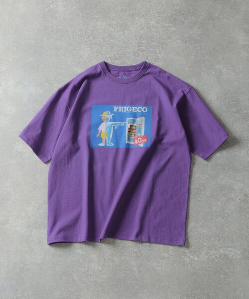 EDIFICE(エディフィス)の「SAVIGNAC (サヴィニャック) 別注 French Company プリント Tシャツ(Tシャツ/カットソー・メンズ・ブラック系その他/ブルー/ブラック/ホワイト/グリーン/レッド/パープル/イエロー・MEDIUM/LARGE/X-LARGE)」の6枚目の写真
