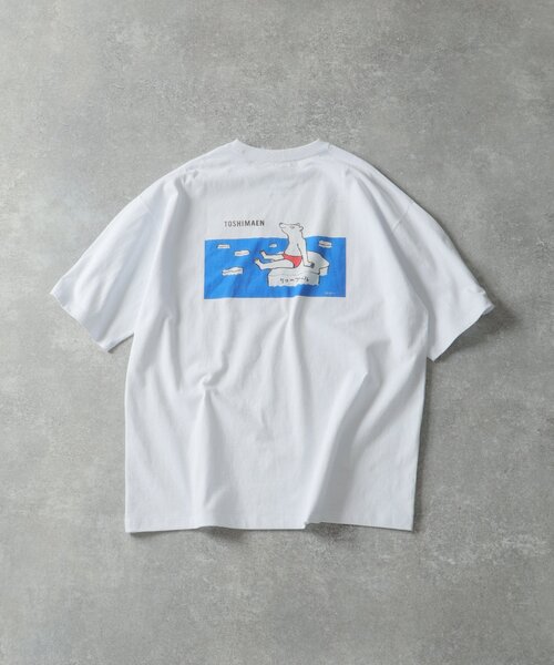 EDIFICE(エディフィス)の「SAVIGNAC (サヴィニャック) 別注 French Company プリント Tシャツ(Tシャツ/カットソー・メンズ・ブラック系その他/ブルー/ブラック/ホワイト/グリーン/レッド/パープル/イエロー・MEDIUM/LARGE/X-LARGE)」の2枚目の写真