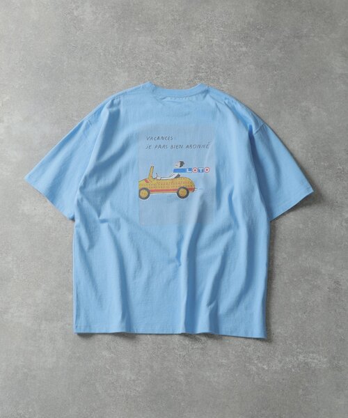 EDIFICE(エディフィス)の「SAVIGNAC (サヴィニャック) 別注 French Company プリント Tシャツ(Tシャツ/カットソー・メンズ・ブラック系その他/ブルー/ブラック/ホワイト/グリーン/レッド/パープル/イエロー・MEDIUM/LARGE/X-LARGE)」の5枚目の写真