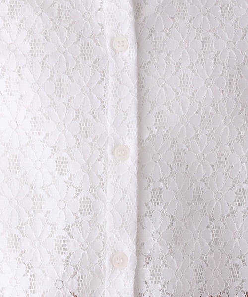 repipi armario(レピピ アルマリオ)の「【girly line】オハナレース開襟シャツ(シャツ/ブラウス・キッズ・ブラック/ホワイト・LARGE/MEDIUM/SMALL)」の16枚目の写真