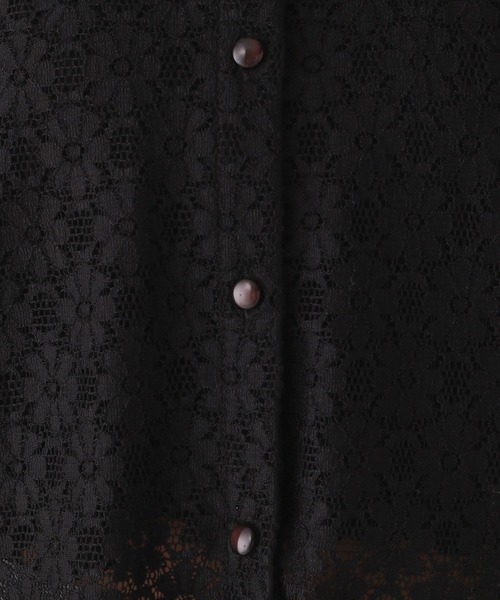 repipi armario(レピピ アルマリオ)の「【girly line】オハナレース開襟シャツ(シャツ/ブラウス・キッズ・ブラック/ホワイト・LARGE/MEDIUM/SMALL)」の17枚目の写真