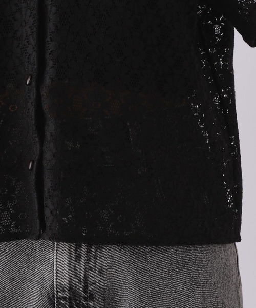 repipi armario(レピピ アルマリオ)の「【girly line】オハナレース開襟シャツ(シャツ/ブラウス・キッズ・ブラック/ホワイト・LARGE/MEDIUM/SMALL)」の14枚目の写真