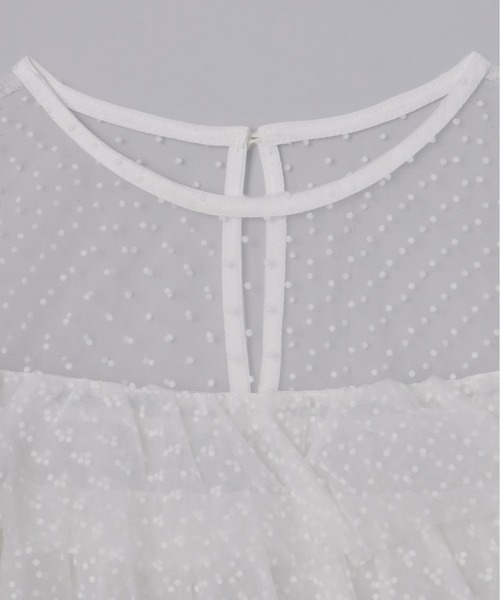 Olu.（オルドット）の「フロッキードットフリルトップス（シャツ/ブラウス・レディース・ブラック/ブルーグレー/ホワイト・FREE）」の18枚目の写真