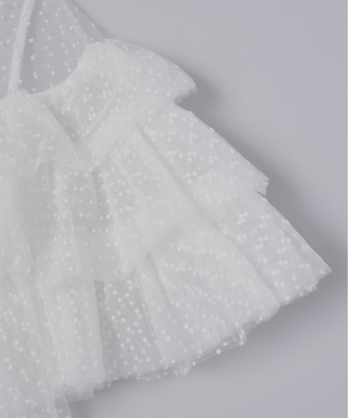 Olu.（オルドット）の「フロッキードットフリルトップス（シャツ/ブラウス・レディース・ブラック/ブルーグレー/ホワイト・FREE）」の21枚目の写真