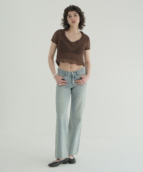 CLANE（クラネ）の「LOW WAIST SLIM DENIM PANTS（デニムパンツ・レディース・ブラック/ブルー系その他・1/0/2）」の14枚目の写真
