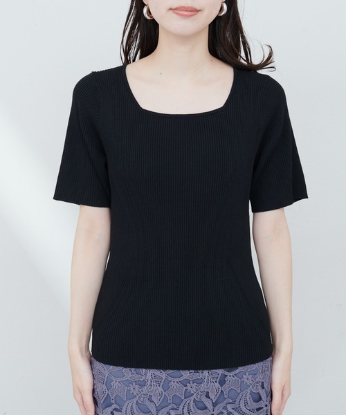 natural couture（ナチュラルクチュール）の「【ako】前後2WAYリブニットプルオーバー（ニット/セーター・レディース・モカ/オフホワイト/レッド/ブラック・FREE）」の13枚目の写真