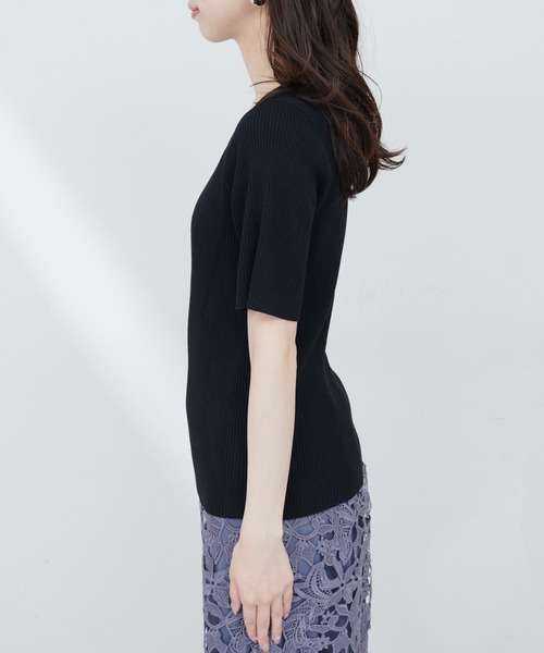 natural couture（ナチュラルクチュール）の「【ako】前後2WAYリブニットプルオーバー（ニット/セーター・レディース・モカ/オフホワイト/レッド/ブラック・FREE）」の12枚目の写真