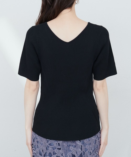 natural couture（ナチュラルクチュール）の「【ako】前後2WAYリブニットプルオーバー（ニット/セーター・レディース・モカ/オフホワイト/レッド/ブラック・FREE）」の11枚目の写真