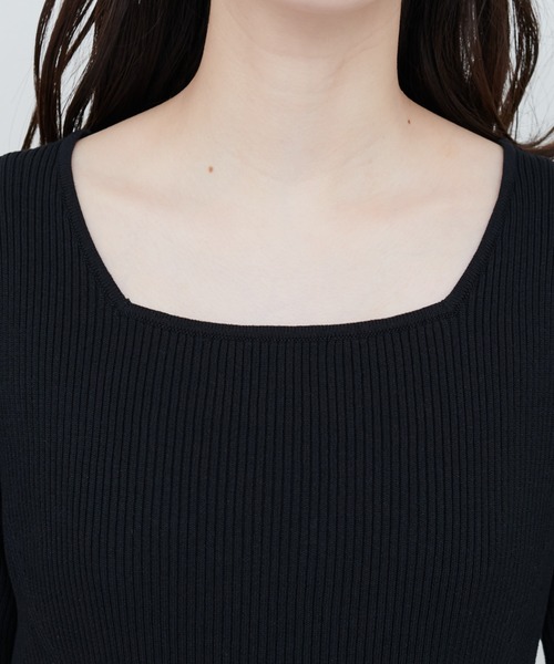 natural couture（ナチュラルクチュール）の「【ako】前後2WAYリブニットプルオーバー（ニット/セーター・レディース・モカ/オフホワイト/レッド/ブラック・FREE）」の9枚目の写真