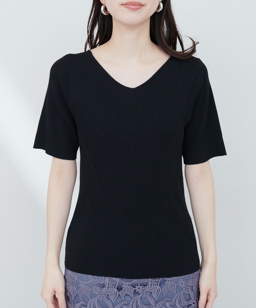 natural couture（ナチュラルクチュール）の「【ako】前後2WAYリブニットプルオーバー（ニット/セーター・レディース・モカ/オフホワイト/レッド/ブラック・FREE）」の6枚目の写真