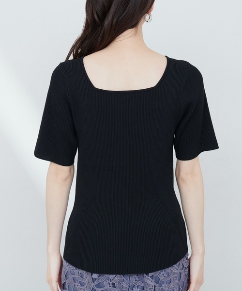 natural couture（ナチュラルクチュール）の「【ako】前後2WAYリブニットプルオーバー（ニット/セーター・レディース・モカ/オフホワイト/レッド/ブラック・FREE）」の5枚目の写真
