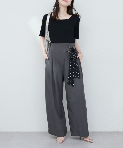natural couture（ナチュラルクチュール）の「【ako】前後2WAYリブニットプルオーバー（ニット/セーター・レディース・モカ/オフホワイト/レッド/ブラック・FREE）」の22枚目の写真
