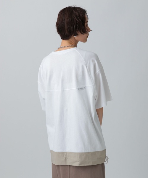 LEPSIM(レプシィム)の「ラグラン異素材5分袖プルオーバー 492547(Tシャツ/カットソー・レディース・アイボリー/オフホワイト/チャコールグレー・FREE)」の8枚目の写真
