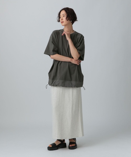LEPSIM(レプシィム)の「ラグラン異素材5分袖プルオーバー 492547(Tシャツ/カットソー・レディース・アイボリー/オフホワイト/チャコールグレー・FREE)」の21枚目の写真