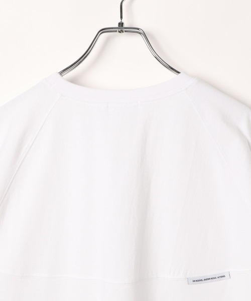 LEPSIM(レプシィム)の「ラグラン異素材5分袖プルオーバー 492547(Tシャツ/カットソー・レディース・アイボリー/オフホワイト/チャコールグレー・FREE)」の14枚目の写真
