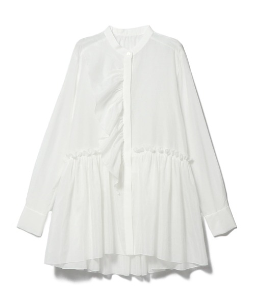 ESTNATION(エストネーション)の「【復刻】ESTNATION / コットンシルク フリルチュニックブラウス(シャツ/ブラウス・レディース・ホワイト/ブラック/ライトブルー・FREE)」の13枚目の写真