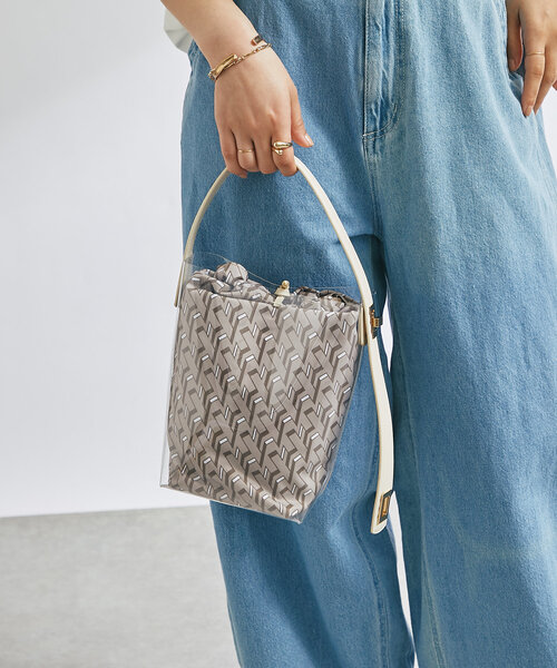 story.（ストーリー）の「【story.(ストーリー)】リバーシブル巾着付きクリアバッグ（ハンドバッグ・レディース・ホワイト/モカ・FREE）」の13枚目の写真