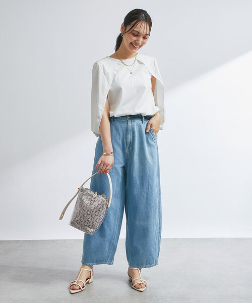 story.（ストーリー）の「【story.(ストーリー)】リバーシブル巾着付きクリアバッグ（ハンドバッグ・レディース・ホワイト/モカ・FREE）」の11枚目の写真