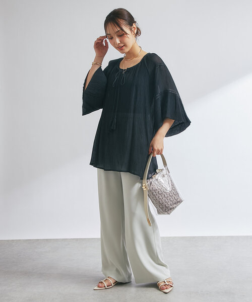 story.（ストーリー）の「【story.(ストーリー)】リバーシブル巾着付きクリアバッグ（ハンドバッグ・レディース・ホワイト/モカ・FREE）」の9枚目の写真