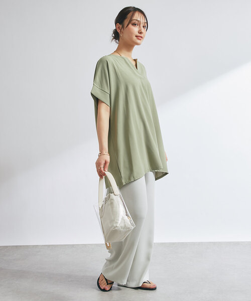 story.（ストーリー）の「【story.(ストーリー)】リバーシブル巾着付きクリアバッグ（ハンドバッグ・レディース・ホワイト/モカ・FREE）」の8枚目の写真