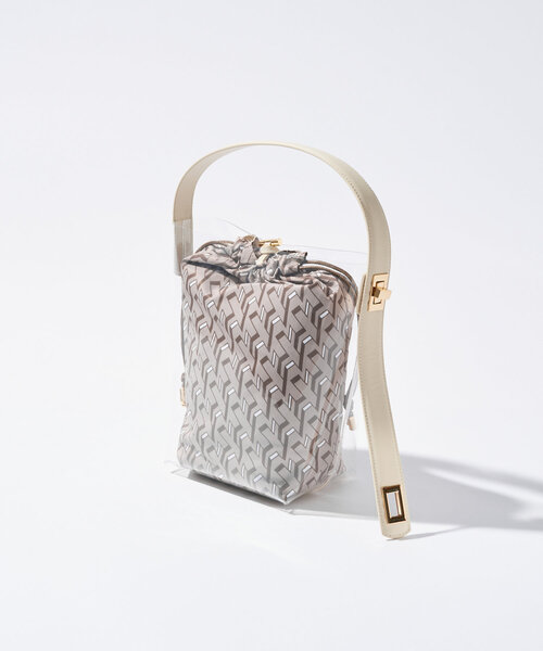 story.（ストーリー）の「【story.(ストーリー)】リバーシブル巾着付きクリアバッグ（ハンドバッグ・レディース・ホワイト/モカ・FREE）」の5枚目の写真