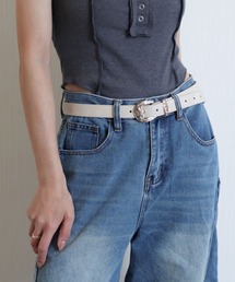 florist（フローリスト）の「ゴールドバックル ヴィンテージ風 レザーベルト（ベルト・メンズ）」