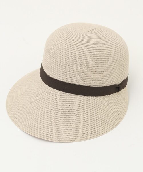 MELROSE claire（メルローズ クレール）の「【細ウォッシュブレードジョッキーハット】（キャップ・レディース・ベージュ/グレイッシュベージュ・FREE）」の2枚目の写真