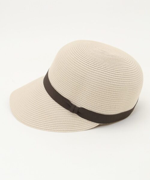 MELROSE claire（メルローズ クレール）の「【細ウォッシュブレードジョッキーハット】（キャップ・レディース・ベージュ/グレイッシュベージュ・FREE）」の3枚目の写真