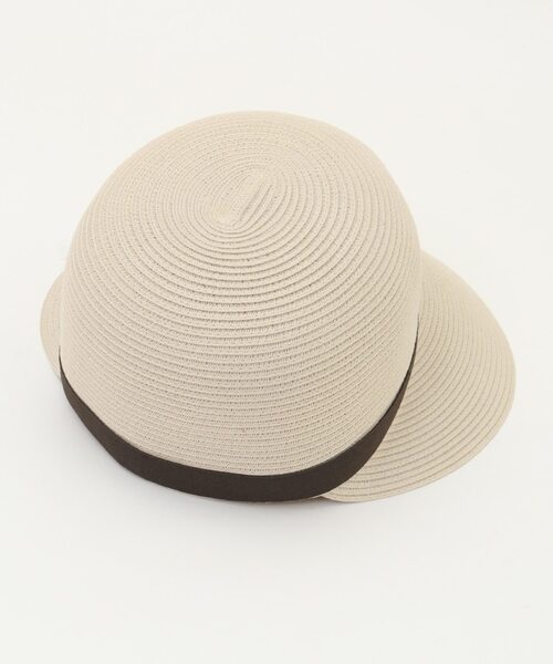 MELROSE claire（メルローズ クレール）の「【細ウォッシュブレードジョッキーハット】（キャップ・レディース・ベージュ/グレイッシュベージュ・FREE）」の4枚目の写真