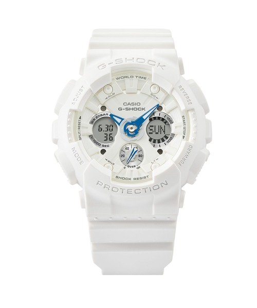 G-SHOCK(ジーショック)の「GMA-S120シリーズ / GMA-S120SA-7A2JF(アナログ腕時計・レディース・ホワイト×ブルー・FREE)」の4枚目の写真