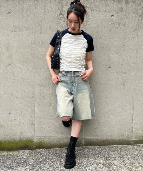 タイムセール　GANNI デニムハーフパンツ 7／29までの限定価格】デニムハーフパンツ｜INGNI(イング) 公式