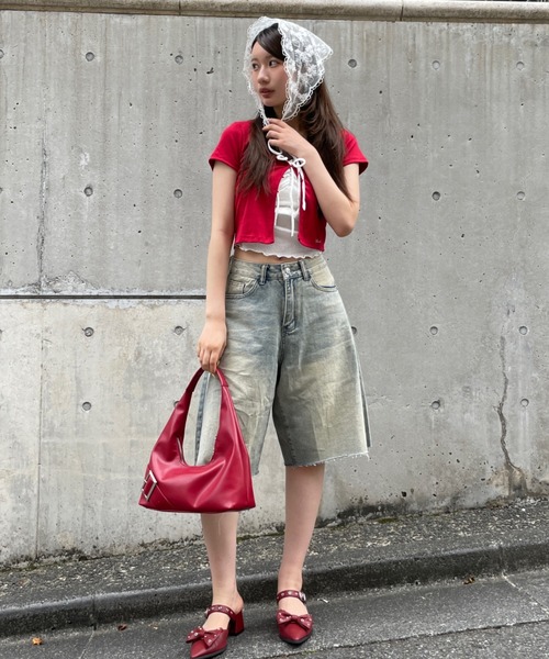 FOREVER 21(フォーエバー トゥエンティーワン)の「【2025SS】デニムハーフパンツ(デニムパンツ・レディース・ライトブルー/ブルー・MEDIUM/SMALL)」の21枚目の写真