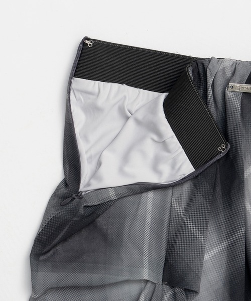 スカート PRANK PROJECT Draped Sheer Check Skirt Draped Sheer Check Skirt