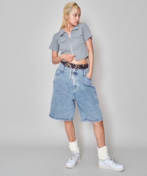 WEGO（ウィゴー）の「WEGO/ボクサードッキングデニムショーツ（デニムパンツ・メンズ・ブラック系2/スカイブルー・MEDIUM/LARGE）」の22枚目の写真