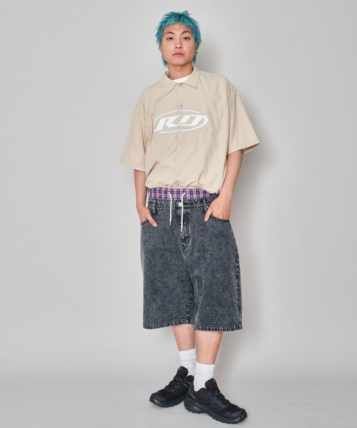 WEGO（ウィゴー）の「WEGO/ボクサードッキングデニムショーツ（デニムパンツ・メンズ・ブラック系2/スカイブルー・MEDIUM/LARGE）」の19枚目の写真