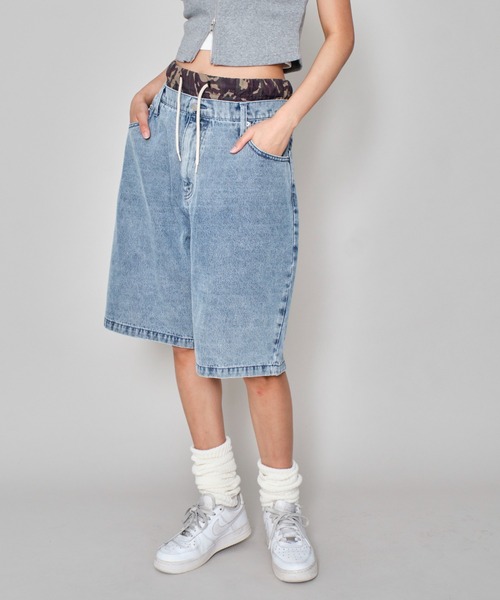 WEGO（ウィゴー）の「WEGO/ボクサードッキングデニムショーツ（デニムパンツ・メンズ・ブラック系2/スカイブルー・MEDIUM/LARGE）」の15枚目の写真