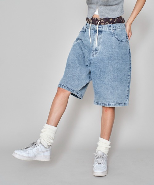 WEGO（ウィゴー）の「WEGO/ボクサードッキングデニムショーツ（デニムパンツ・メンズ・ブラック系2/スカイブルー・MEDIUM/LARGE）」の16枚目の写真