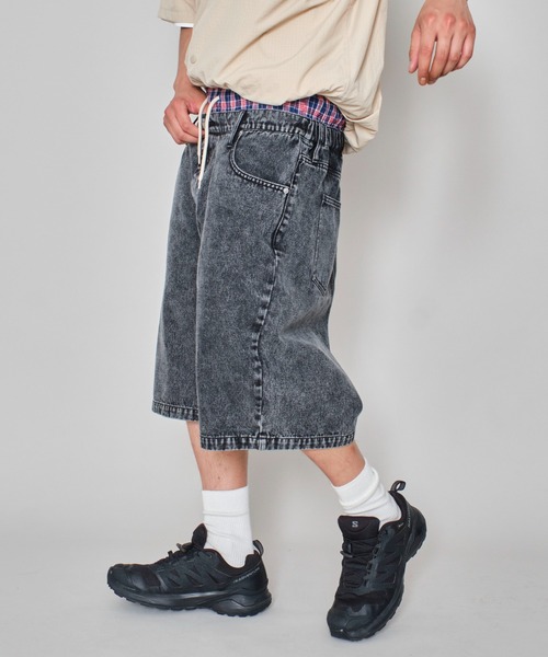 WEGO（ウィゴー）の「WEGO/ボクサードッキングデニムショーツ（デニムパンツ・メンズ・ブラック系2/スカイブルー・MEDIUM/LARGE）」の3枚目の写真