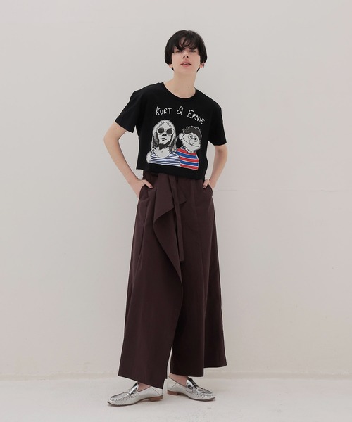 BLACK SCORE / KURT EMIE midriff tee(KURT EMIEミドリフ丈T