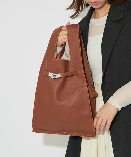 セール】【MAISON BREEZE】キーリング付き 金具ベルトマーケットバッグ