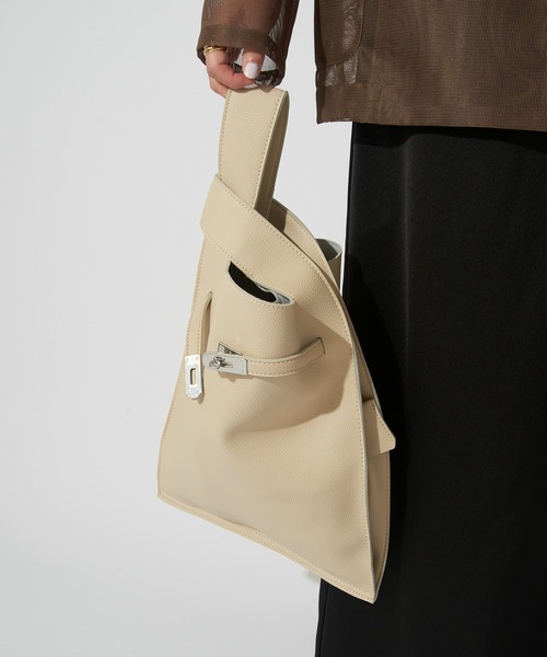 セール】【MAISON BREEZE】キーリング付き 金具ベルトマーケットバッグ