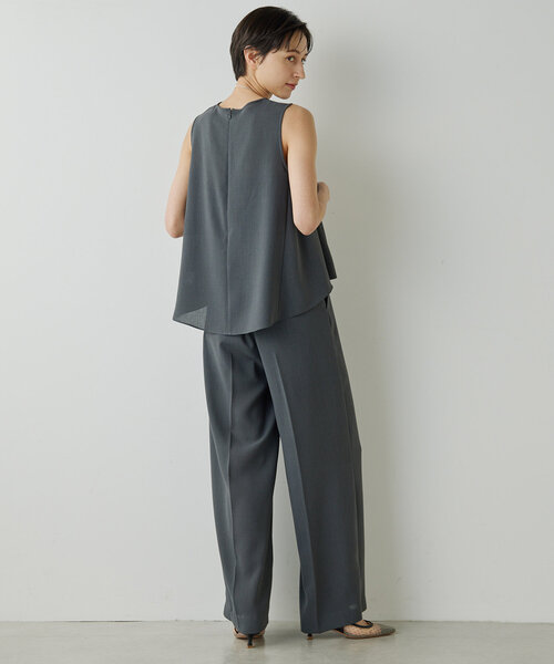 Drawing Numbers（ドローイング ナンバーズ）の「【Drawing Numbers】《セットアップ対応可》ドライスラブタックワイドパンツ（その他パンツ・レディース・キャメル/チャコールグレー・36/38）」の12枚目の写真