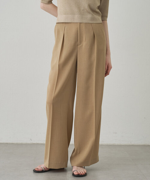 Drawing Numbers（ドローイング ナンバーズ）の「【Drawing Numbers】《セットアップ対応可》ドライスラブタックワイドパンツ（その他パンツ・レディース・キャメル/チャコールグレー・36/38）」の7枚目の写真