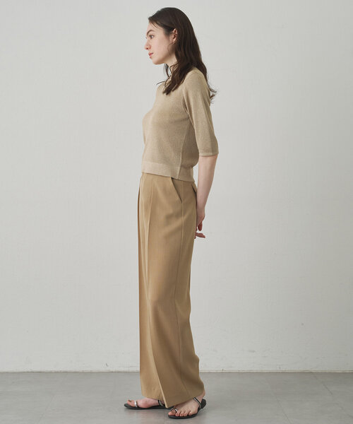 Drawing Numbers（ドローイング ナンバーズ）の「【Drawing Numbers】《セットアップ対応可》ドライスラブタックワイドパンツ（その他パンツ・レディース・キャメル/チャコールグレー・36/38）」の5枚目の写真