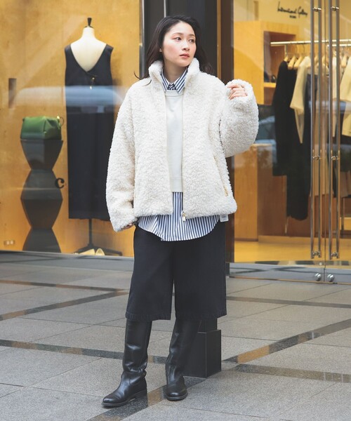 TATRAS(タトラス)の「【WEB限定】TATRAS / LUELA ボア ブルゾン(ブルゾン・レディース・ライトグレー/ホワイト系その他5/ブラック・1/2)」の17枚目の写真
