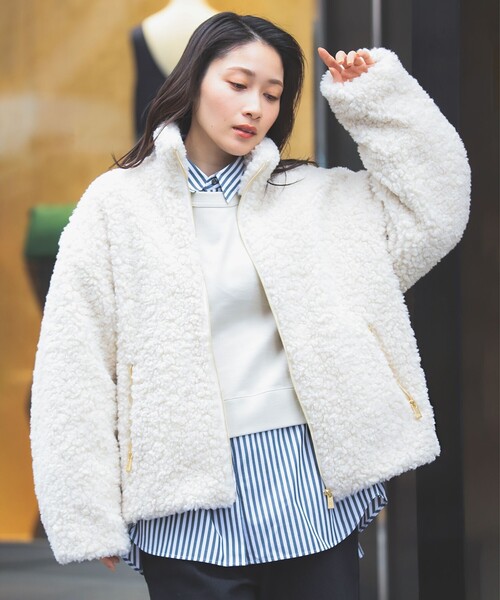 タトラス　ブルゾン（ホワイト） TATRAS】タトラス アストーニ ファーブルゾン ホワイト サイズ2