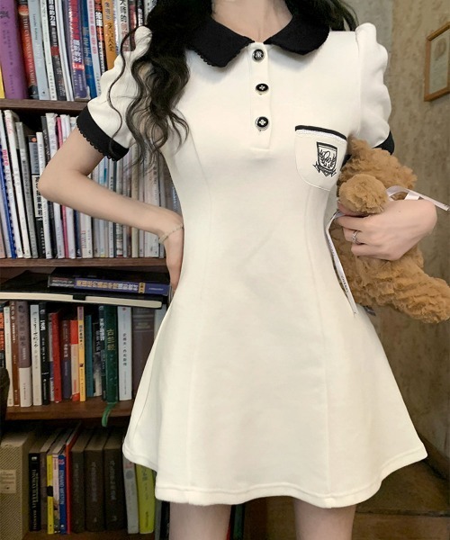 blackdia ocean(ブラックダイヤオーシャン)の「blackdia ocean レトロキュートフレアワンピース(ワンピース・レディース・ブラック/ベージュ・LARGE/MEDIUM/SMALL)」の11枚目の写真