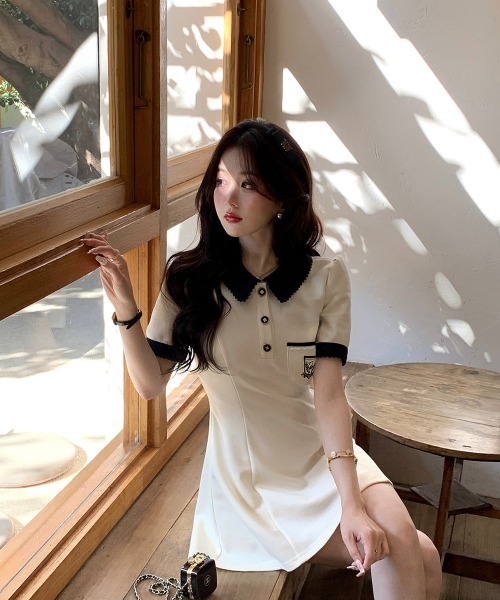 blackdia ocean(ブラックダイヤオーシャン)の「blackdia ocean レトロキュートフレアワンピース(ワンピース・レディース・ブラック/ベージュ・LARGE/MEDIUM/SMALL)」の13枚目の写真