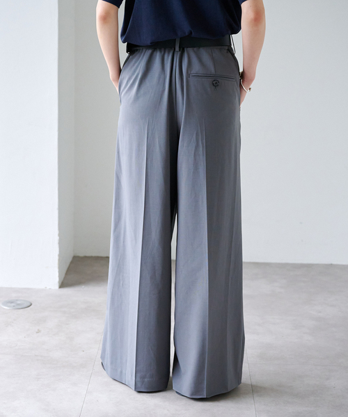 OUTDOOR PRODUCTS（アウトドアプロダクツ）の「追加 PEトロピカルバックゴムスラックス（スラックス・レディース・ネイビー/ベージュ/チャコールグレー・38/36）」の12枚目の写真