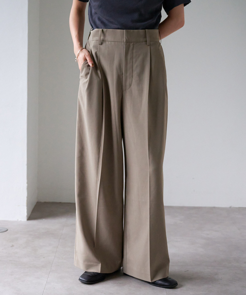 OUTDOOR PRODUCTS（アウトドアプロダクツ）の「追加 PEトロピカルバックゴムスラックス（スラックス・レディース・ネイビー/ベージュ/チャコールグレー・38/36）」の13枚目の写真